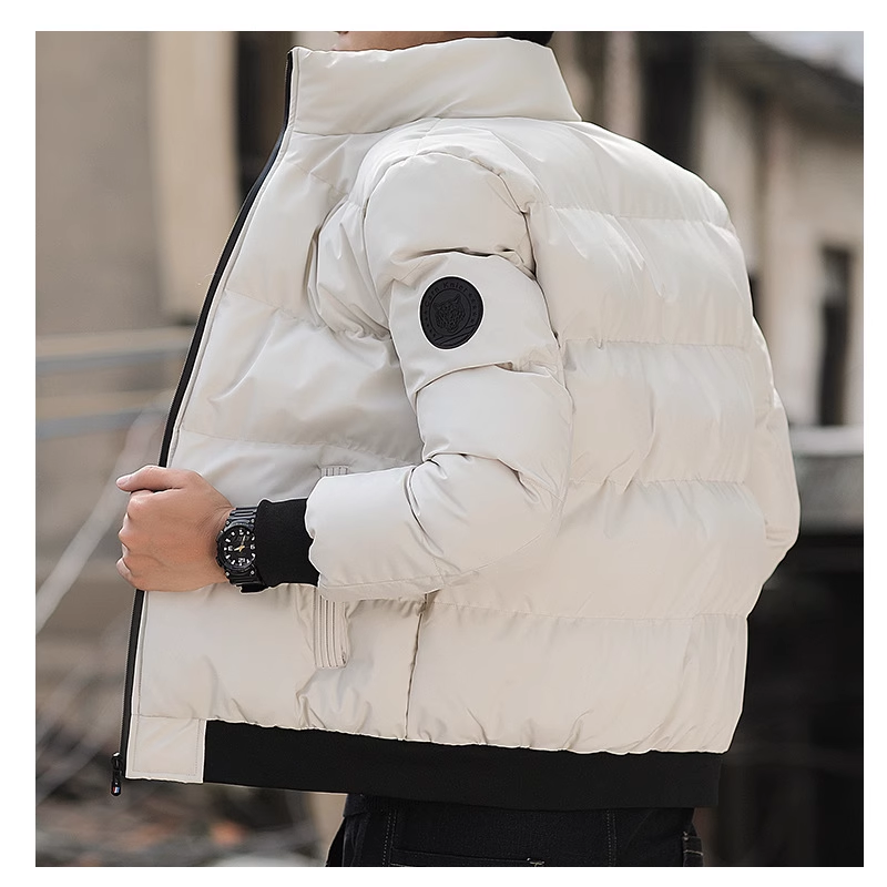남성 다운 두꺼운 방풍 따뜻한 핏, 따뜻한 슬림 핏, 두꺼운 버블 코트, 파카 재킷, 겉옷, 캐주얼 패션, 겨울