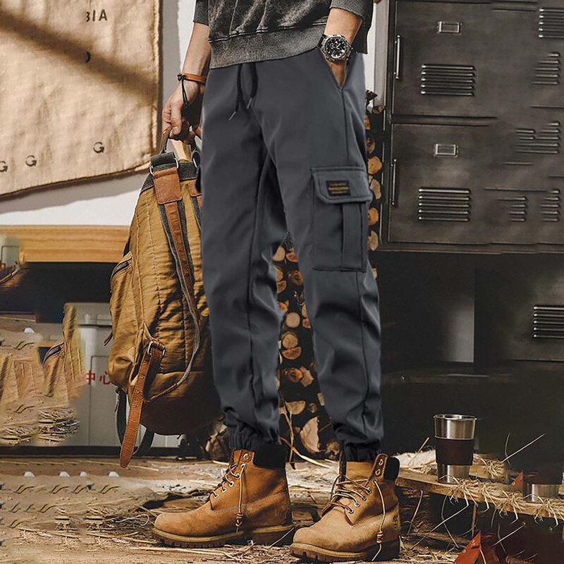 Men's Workwear Pants Spring & Autumn Fashionable Cuffed Trousers Casual And Loose Fitting Style With Big Size Harem Pants
