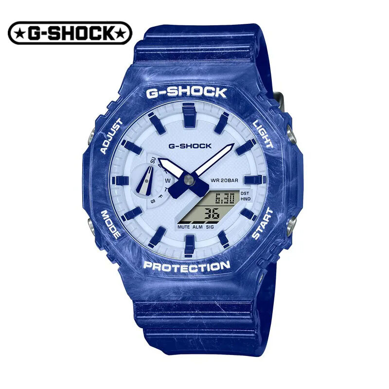 Мужские кварцевые часы G-SHOCK GA 2100, модные повседневные многофункциональные противоударные светодиодные часы с двойным дисплеем, мужские часы для спорта на открытом воздухе