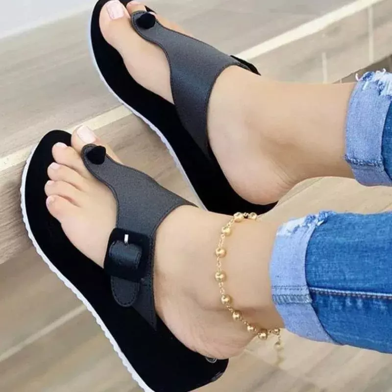 Summer Designer Women's Slippers Sandals Low Heel Solid Color Indoor Outdoor Bathroom Women's Shoes Flip Flops