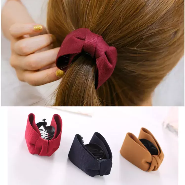 1PC Fashion Women Retro Fabric bow ponytail buckle banana Claws Hair Clips Barrettes Hair Accessories