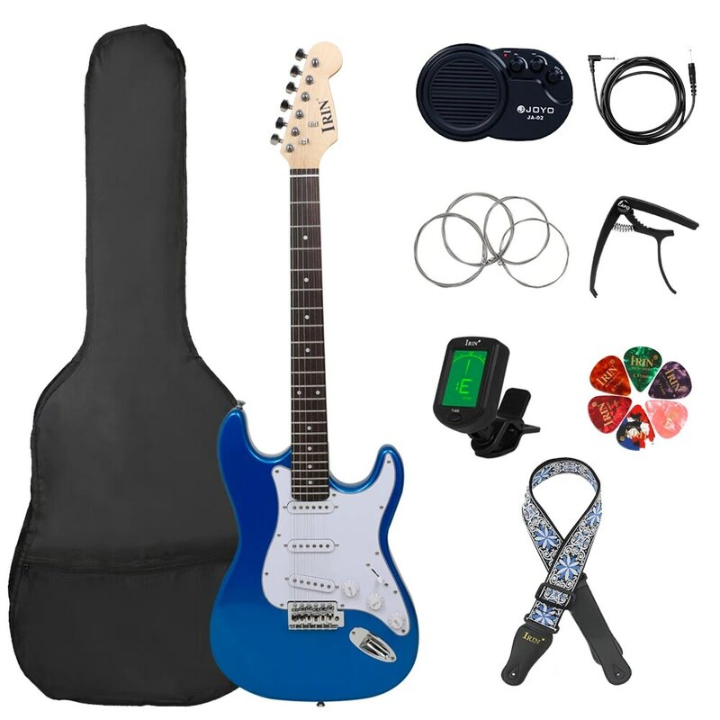 IRIN 39 Inch ST Electric Guitar 6 String 22 Frets Basswood Body Electric Guitar Guitarra With Speaker Guitar Parts & Accessories