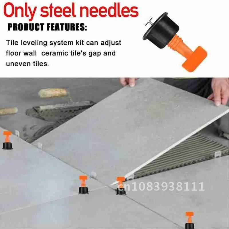 100pcs Kittile Leveling System Reusable Flat Ceramic Floor Wall Construction Tools For Flooring Wall Tiles