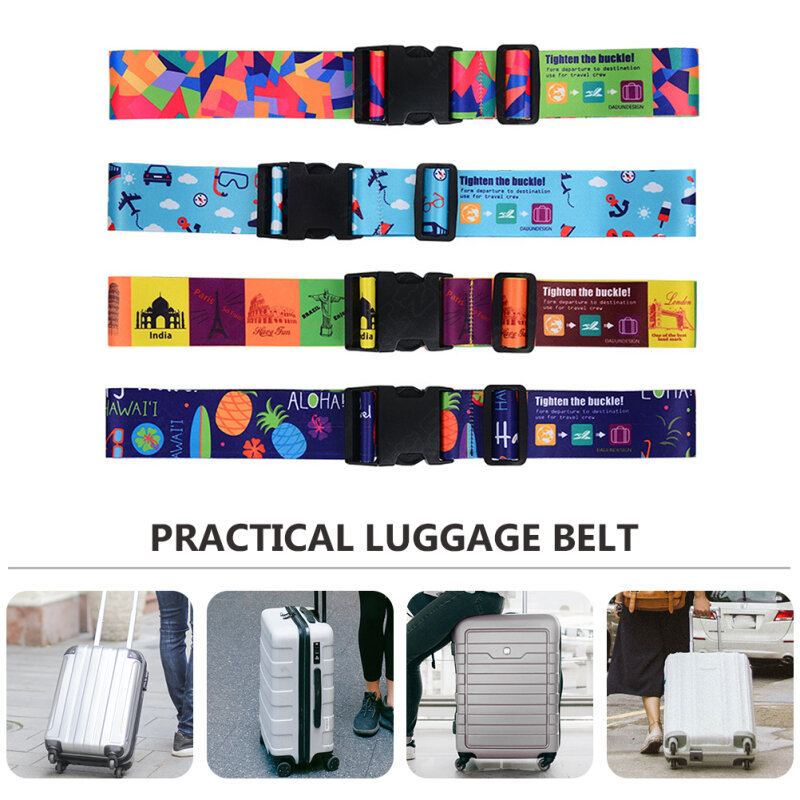 Cute Travel Luggage Straps Suitcase Belts Adjustable Thickened Fadeless Strap Luggage Accessories