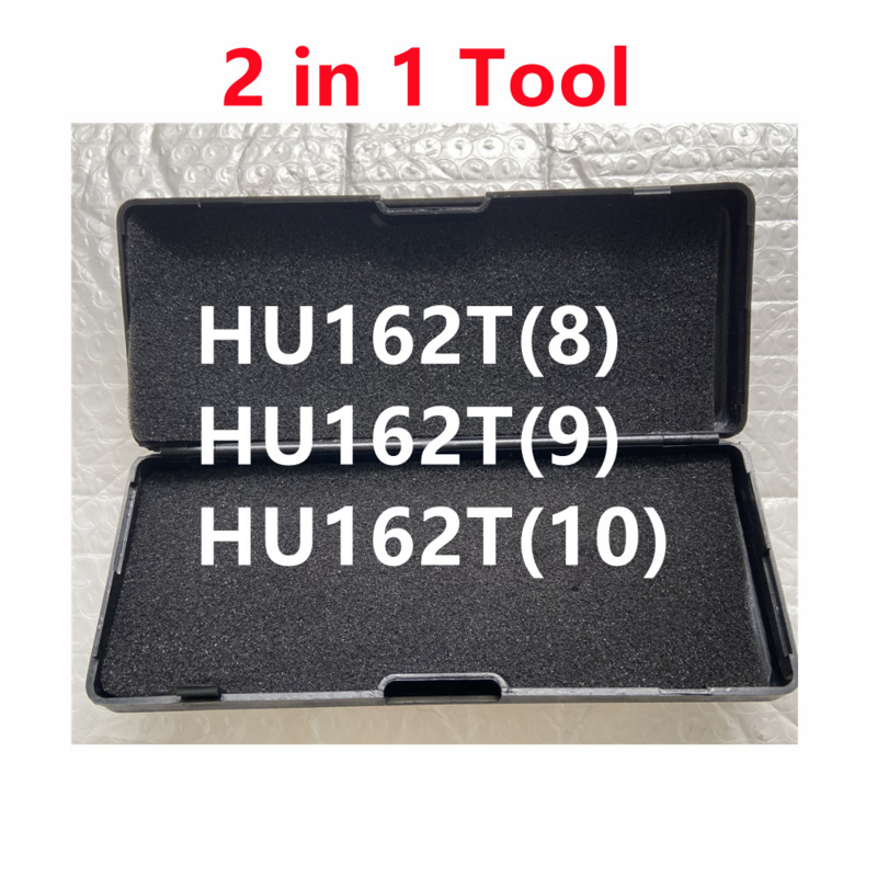 Lishi alat dekoder 2 in 1, alat dekoder Lishi 2in1 HU162T(9) T(10) 8/9/10 potongan untuk alat perbaikan kunci a-uar