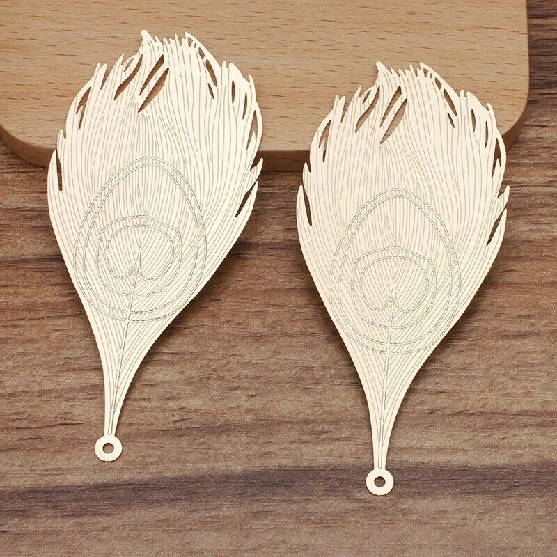 BoYuTe (10 Pieces/Lot) 83*38MM Big Peacock Feather Pendant Sheet Diy Jewelry Making Materials
