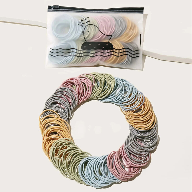 50/100 PCS New Hair Bands Women Girls Scrunchies Chifffon Ties Girls Ponytail Holders Rubber Band Hairband Hair Accessories Gift
