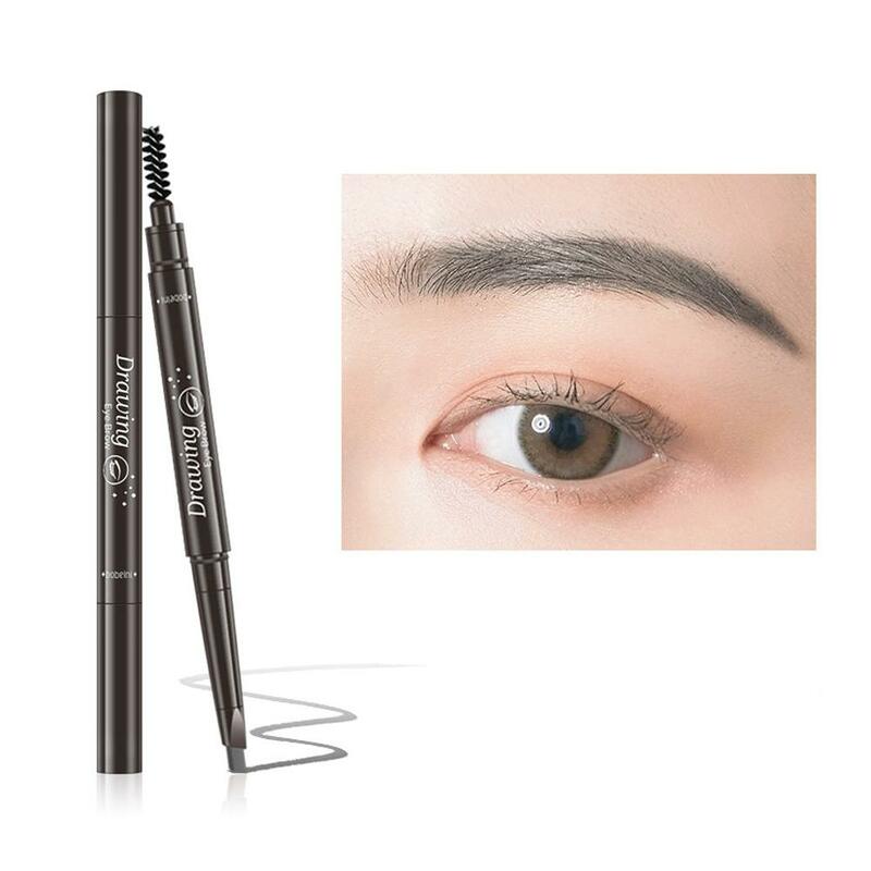 Rotating Eyebrow Pencil For Women Double Heads Natural Waterproof Long-lasting Easy Ware Eyebrow Pen 6 Color K5O4