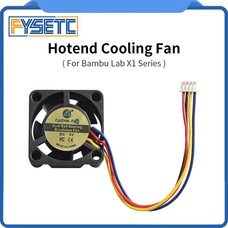 Охлаждающий вентилятор для Bambu Lab X1 Series Hotend 2510, бесщеточный вентилятор с двумя шарикоподшипниками об/мин, 5 В, вентиляторы для 3D принтеров Bambu X1/X1C