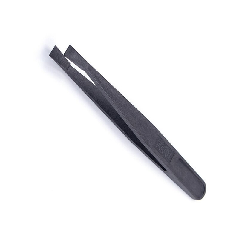 휴대용 블랙 스트레이트 벤드 정전기 방지 플라스틱 핀셋, 내열성 수리 도구, 산업용 트위저, 120mm