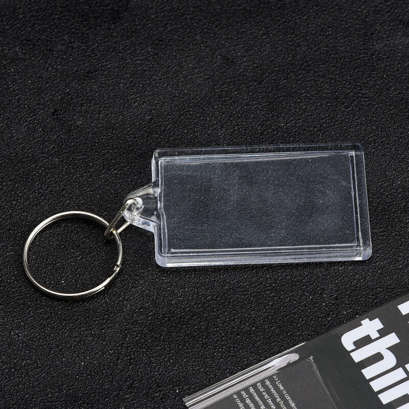 1/5pcs Acrylic Photo Frame Keychain with Tassels Snap-In Custom Insert Photo Acrylic Blank Keyring Clear Blank Picture Keyring