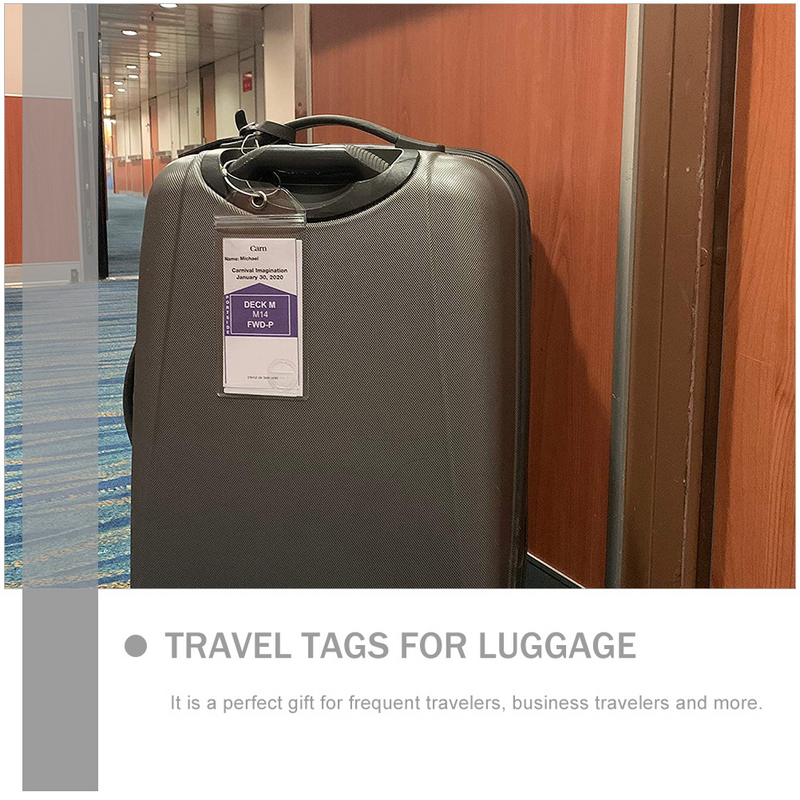 4 buah Tag bagasi jelajah koper nama kartu Id bagasi mengidentifikasi Tag pesawat perjalanan esensial warna cerah bisnis gantung