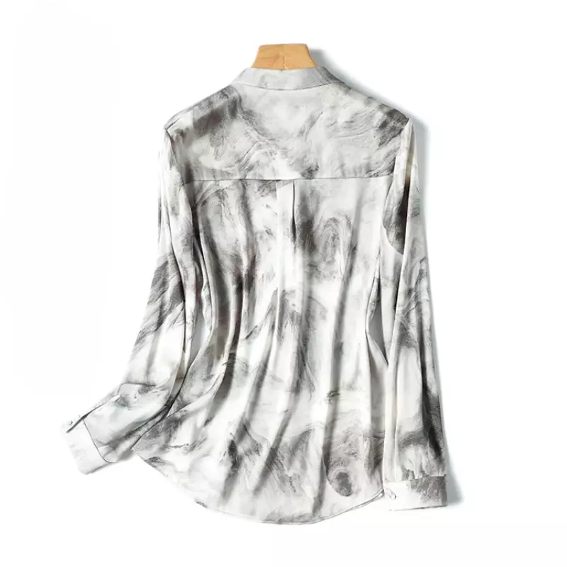 YCMYUNYAN-camisa de satén con estampado Vintage para mujer, blusa holgada de estilo chino, Top de manga larga, ropa de moda para primavera y verano
