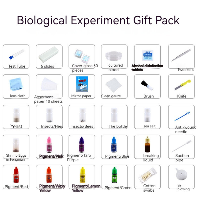 Specimen Diy Making Microscope Accessories Gift Pack of 30 Pieces