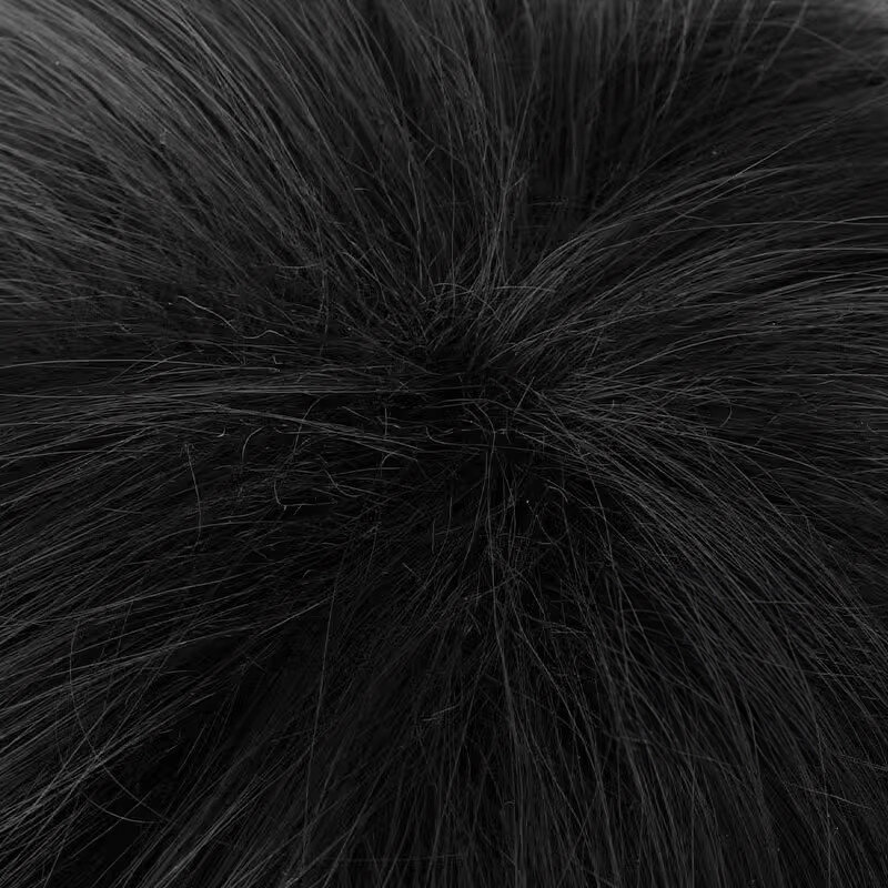 アニメ-完璧なコスプレウィッグ,短い黒の髪,耐熱性,合成かつら,ハロウィーンパーティー,30cm