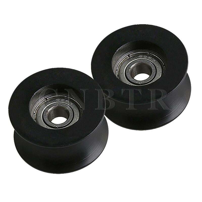 CNBTR – roue à roulettes en Nylon noire, 8 pièces, 5x25x13mm, Type U