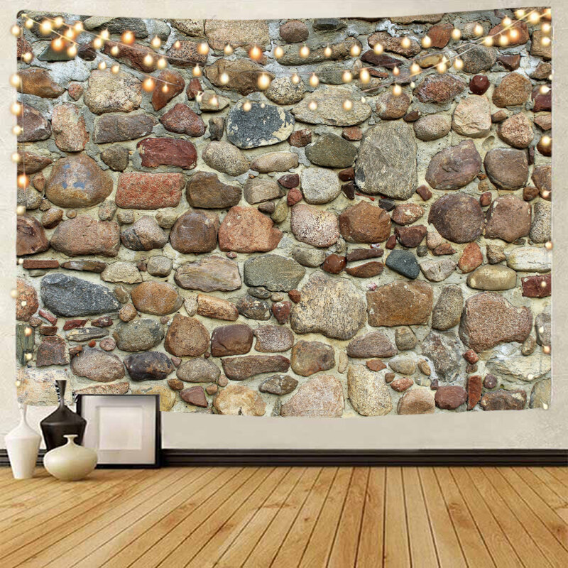 Tapiz de pared de ladrillo, decoración de fondo de pared de piedra, hermosa pared de piedra, tapiz de pared de ladrillo, decoración de fondo del hogar