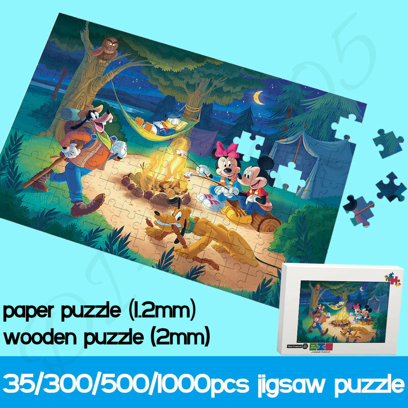 Puzzle Disney Mickey et Minnie pour enfants, puzzle en papier et en bois, divertissement, jouets éducatifs et loisirs, 1000 pièces