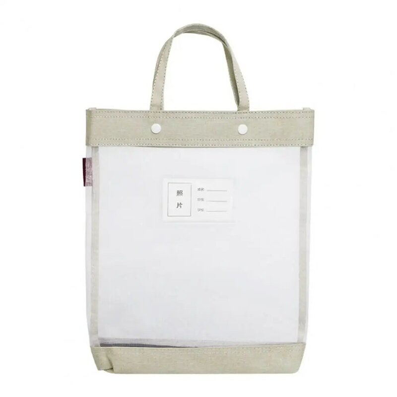 Mallette de transport transparente avec poignée, porte-fichier, sac de rangement portable pour documents