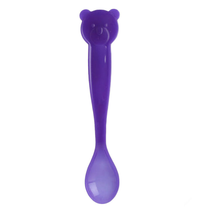 Cucchiaio sensibile alla temperatura a 3 colori per bambini ragazzi ragazze cucchiaio in Silicone alimentazione cucchiai per bambini set per la cura del bambino cucchiaio per l'alimentazione