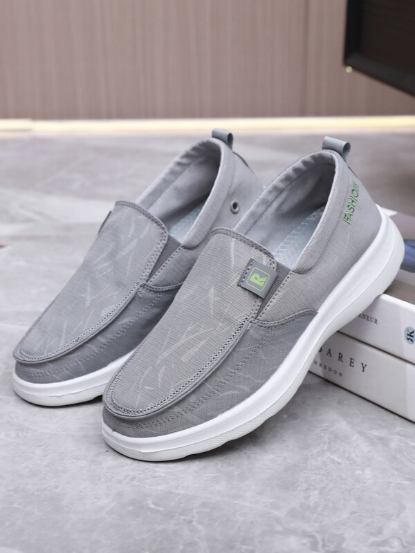 2024 New Cloth Shoes Men's Shoes One Step, Casual Shoes Breathable Middle aged  Elderly Dad Shoe Soft Sole Non slip