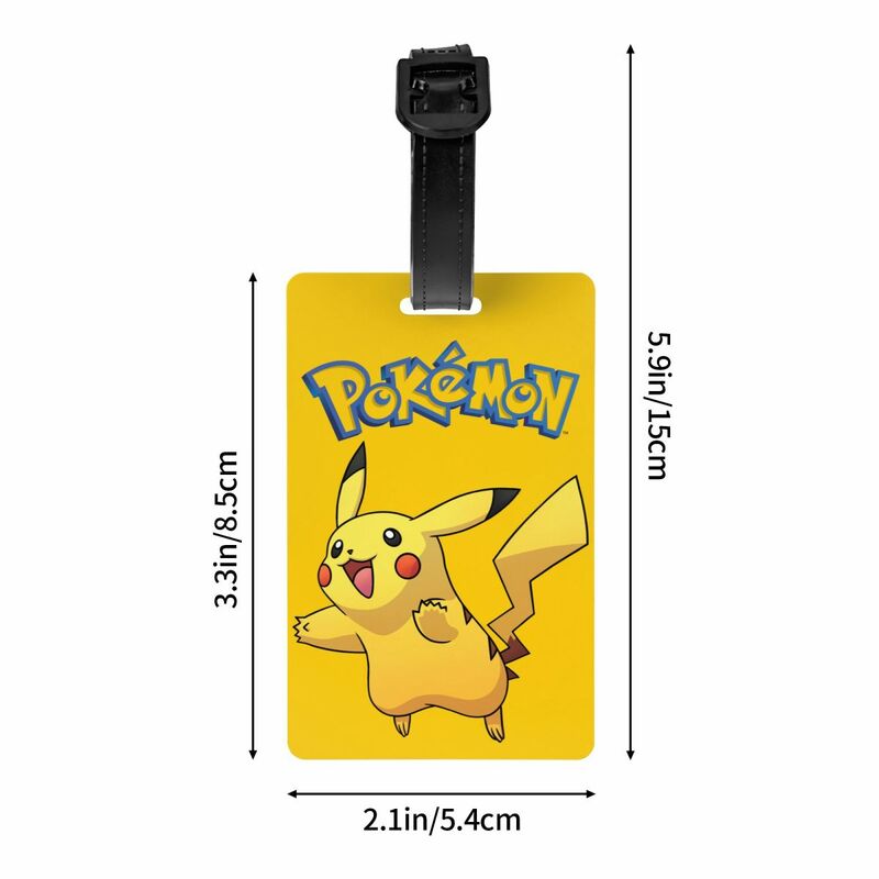 Персонализированная бирка для багажа Pokemon Pikachu, дорожная сумка, чемодан для личной безопасности, идентификационная бирка