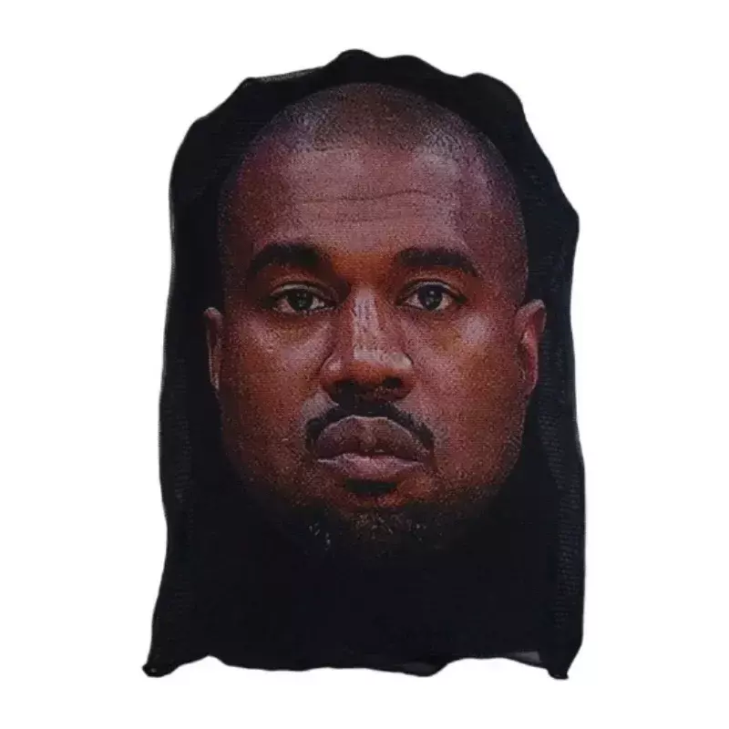 Маска Kanye с 3D принтом для мужчин и женщин, эластичная сетчатая на все лицо, модная Балаклава в стиле хип-хоп, головной убор