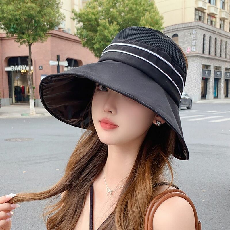 Anti-UV-Eimer Hut Zubehör tragbare große Krempe Fischer kappe faltbare Sonnenhut