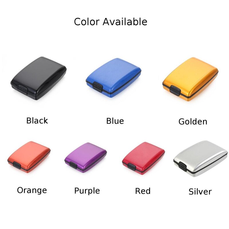 Klip dompet 1 buah merah/biru/ungu/hitam/baja tahan karat dompet kartu Bank 10.5cm x 7cm x 3cm 2022 baru