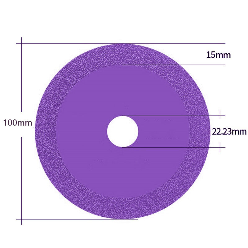 100mm Glass Cutting Disc Diamond Marble Saw Blade Ceramic Tile Jade Special Polishing Cutting Blade Brazing Power Tools