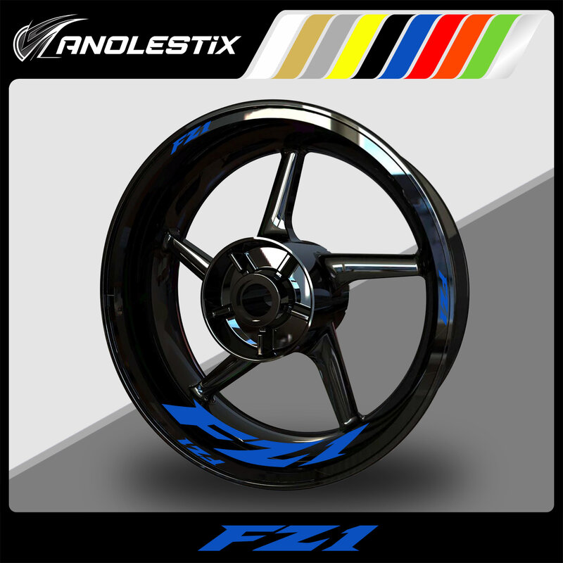 AnoleStix-Adesivo reflexivo de roda de motocicleta, Decalque Hub, Fita Rim Stripe, Fit para YAMAHA FZ1, 2019, 2020, 2021, 2022, 2023