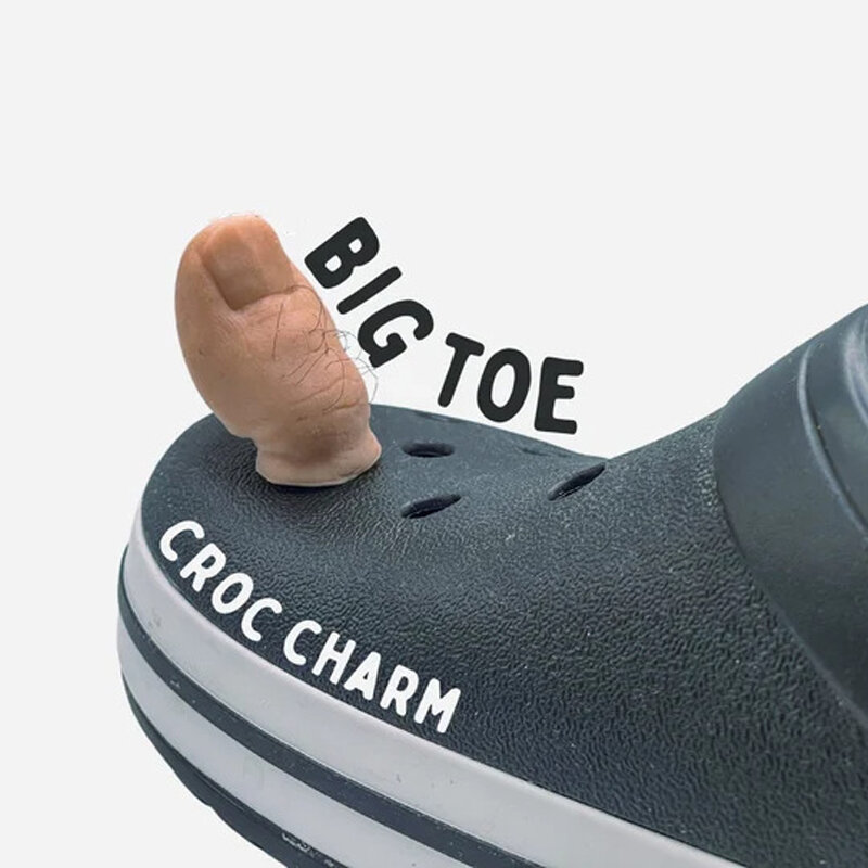 3D Shoe Charms Funny Big Toe For DIY Matching Shoes Accessories Manual Shoe Decoration For Adults Men Hole Shoe Decorations