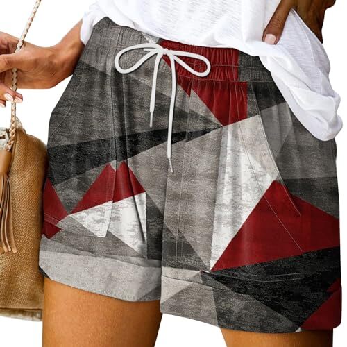 MA5-Vintage shorts impressos para mulheres, calças casuais casa, desgaste ao ar livre, outerwear verão, 2024