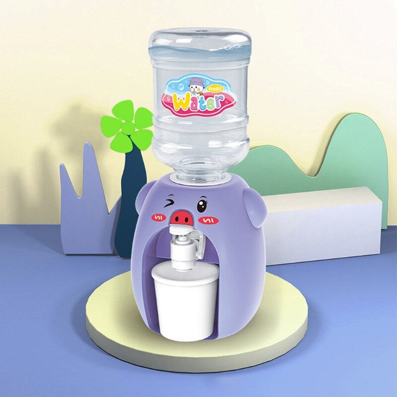 موزع مياه صغير للشرب لعبة مطبخ للعب منزل اللعب محاكاة موزع مياه متعة للعب أدوات المائدة المنزلية لـ K