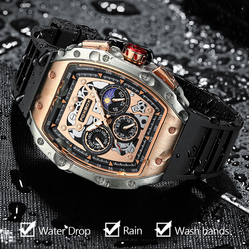 LIGE-reloj deportivo de lujo para hombre, cronógrafo de marca superior, correa de silicona, luminoso, resistente al agua, grande