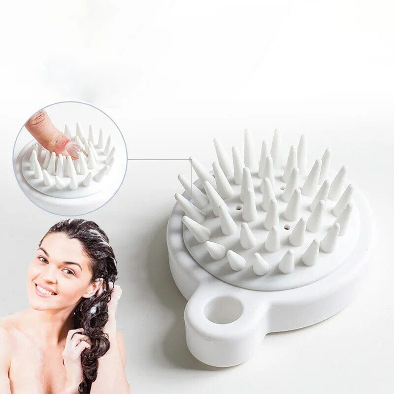 1Pcs Soft Silicone Hair Brush Massage Comb Head Cleaning Scalp Untangling Hair Makes Hair Smooth Stimulates Hair Growth Brushes