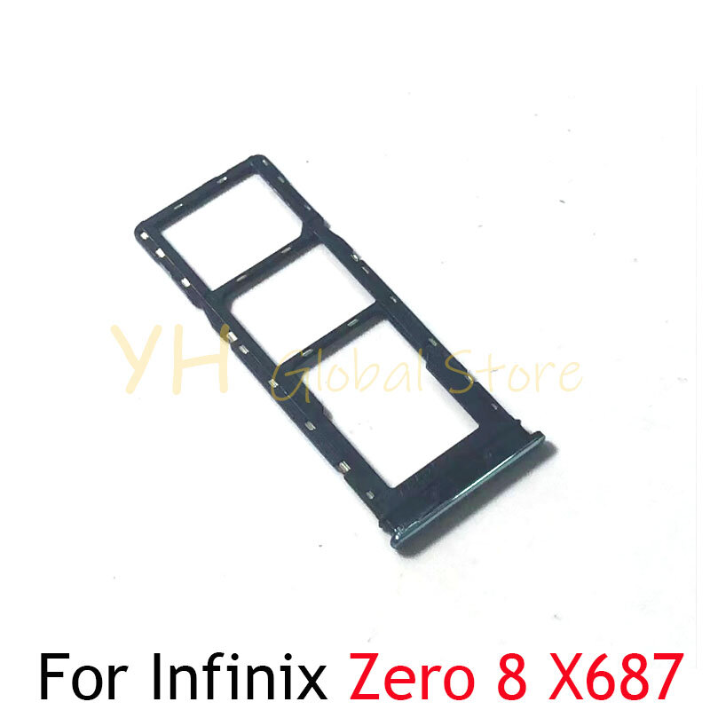 Piezas para Infinix Zero 8 X687, soporte para tarjeta Sim, piezas de reparación, 10 unidades