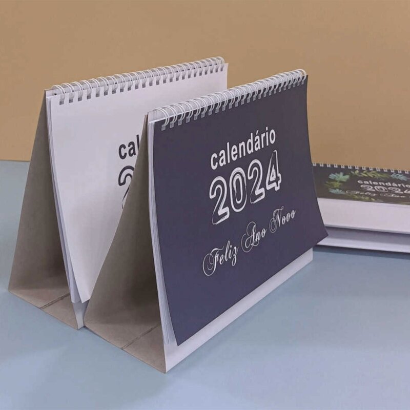 K1AA 2024 Brazylijski kalendarz na biurko do dekoracji biur domowych do codziennego planowania harmonogramu