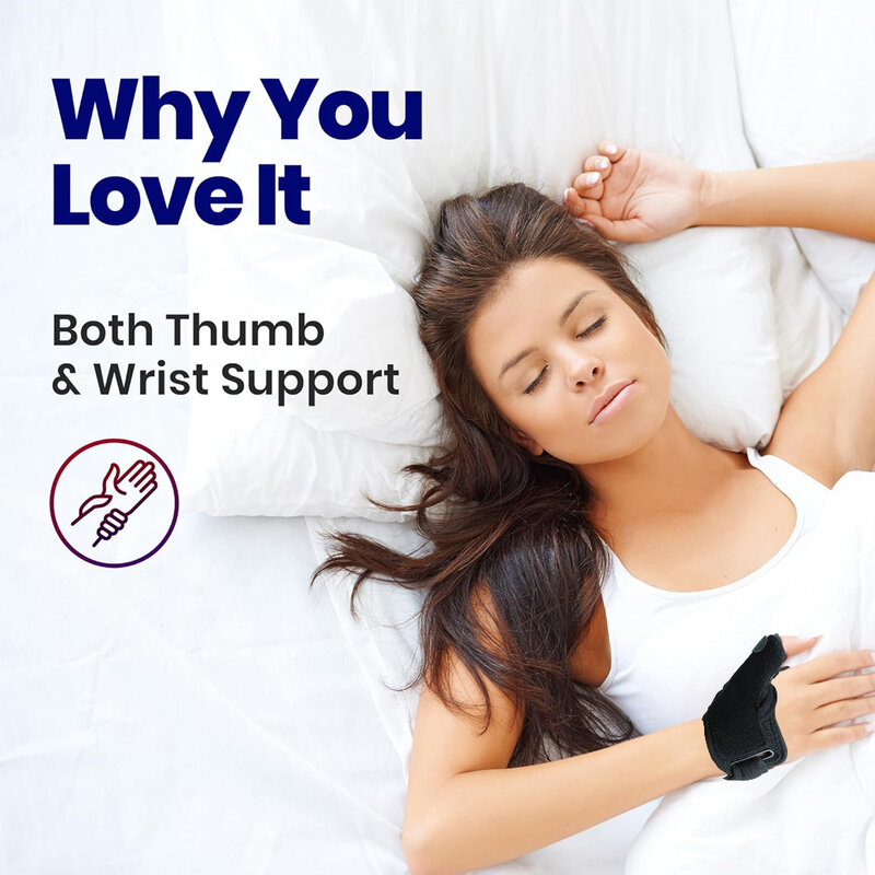 Thumb Brace & Wrist Stabilizer-Thumb Spica Splint for Arthritis,Tendonitis- Support Wrap for Men Women - Pain Relief for Sprains