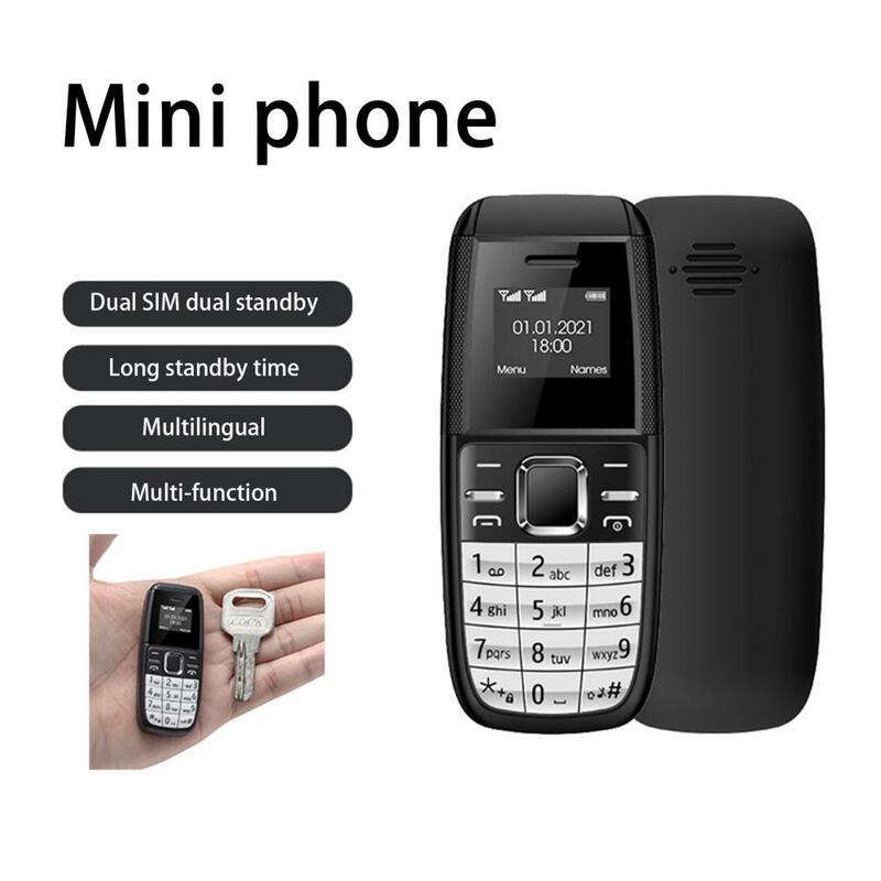 Useful Mini Cell Phone Big Buttons Lightweight 0.66 Inch GSM Quad Band Spare Small Cell Phone Super Mini Phone Calling