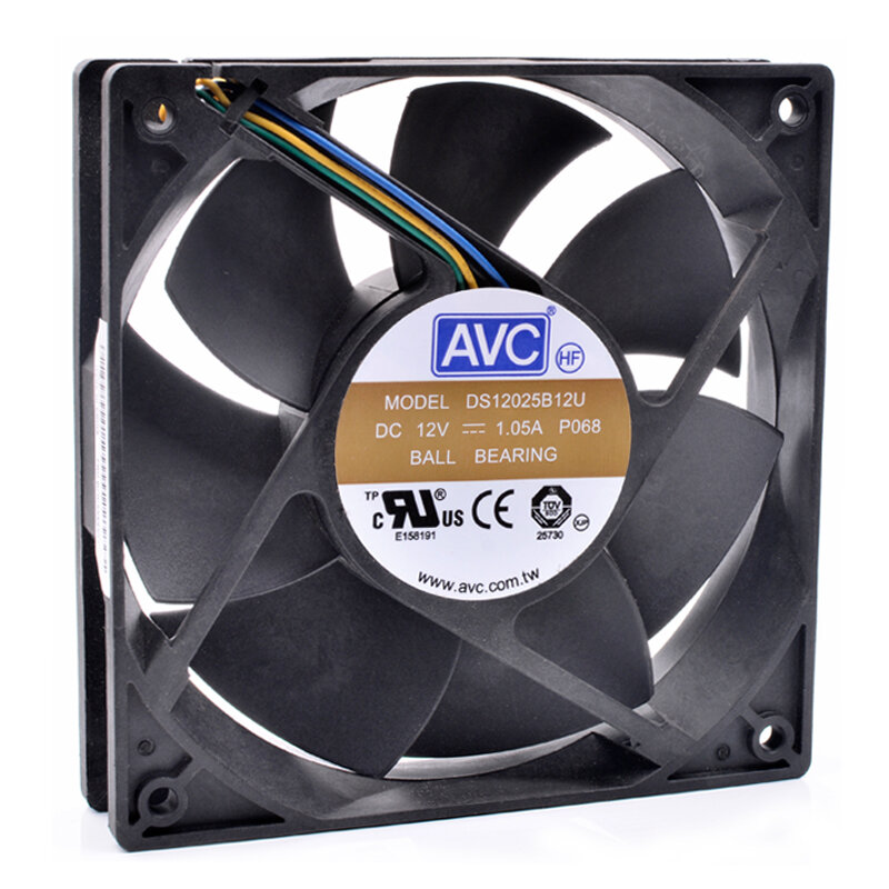 Original DS12025B12U 12cm 12025 120x120x25mm 12V 1.05A 4 lines 4pin pwm server chassis cooling fan