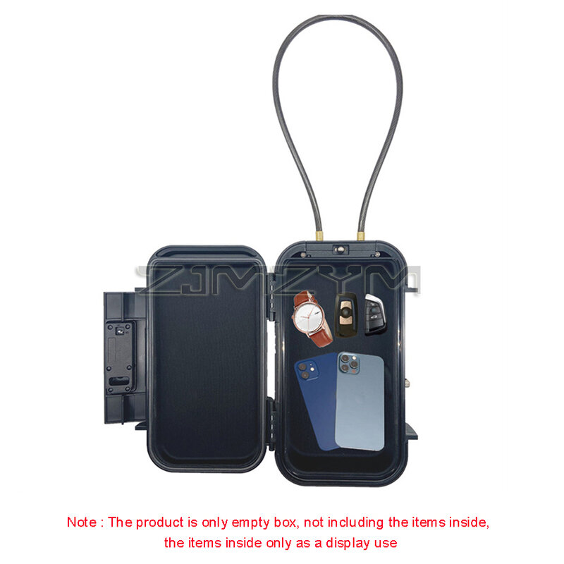 صندوق قفل آمن محمول آمن مع حبل في الهواء الطلق مخيم المشي لمسافات طويلة الرياضة الصالة الرياضية الأمن تخزين مفتاح صندوق