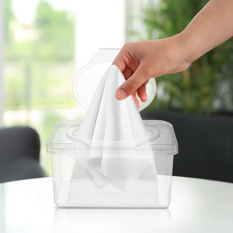 Transparente Wipes Box Case, suporte pequeno, dispensador de tecido doméstico, dispensadores portáteis, viagens, 3 pcs