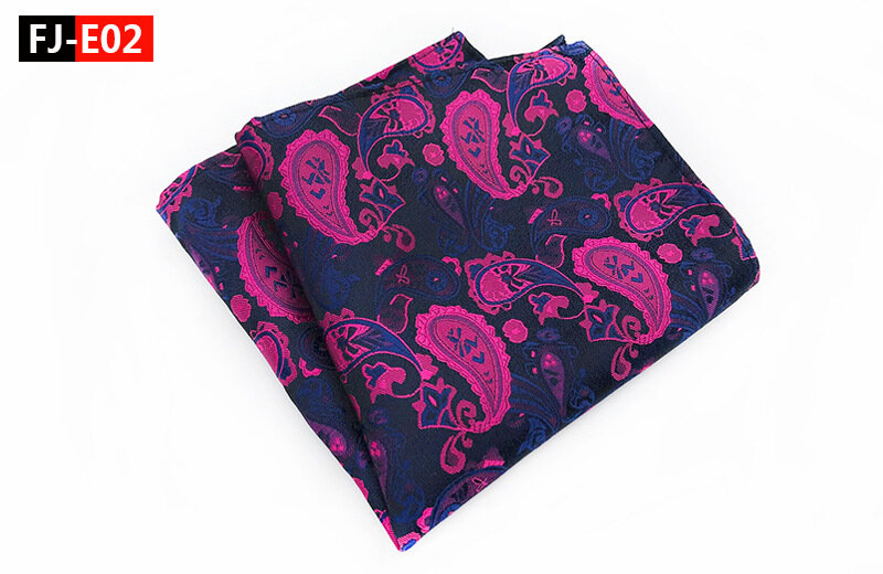 Fashion Pockets Square Paisley Print Handkerchiefs for Man Party Business Office Wedding Gift Accessories