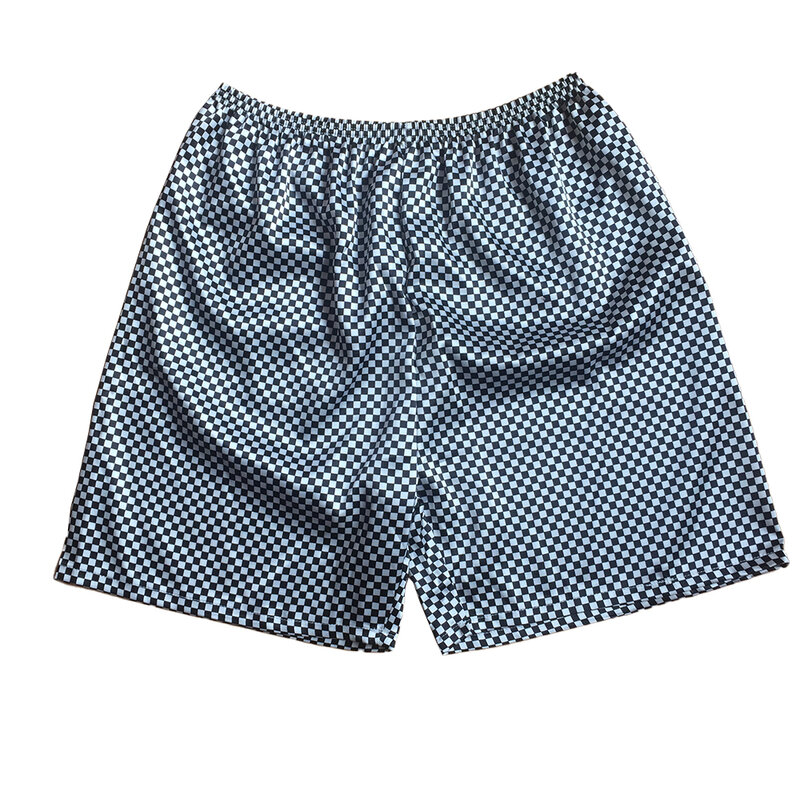 Мужские бриджи, шелковые атласные Пижамные шорты, размер L ~ 2XL, ткань из искусственного шелка, удобный и стильный дизайн