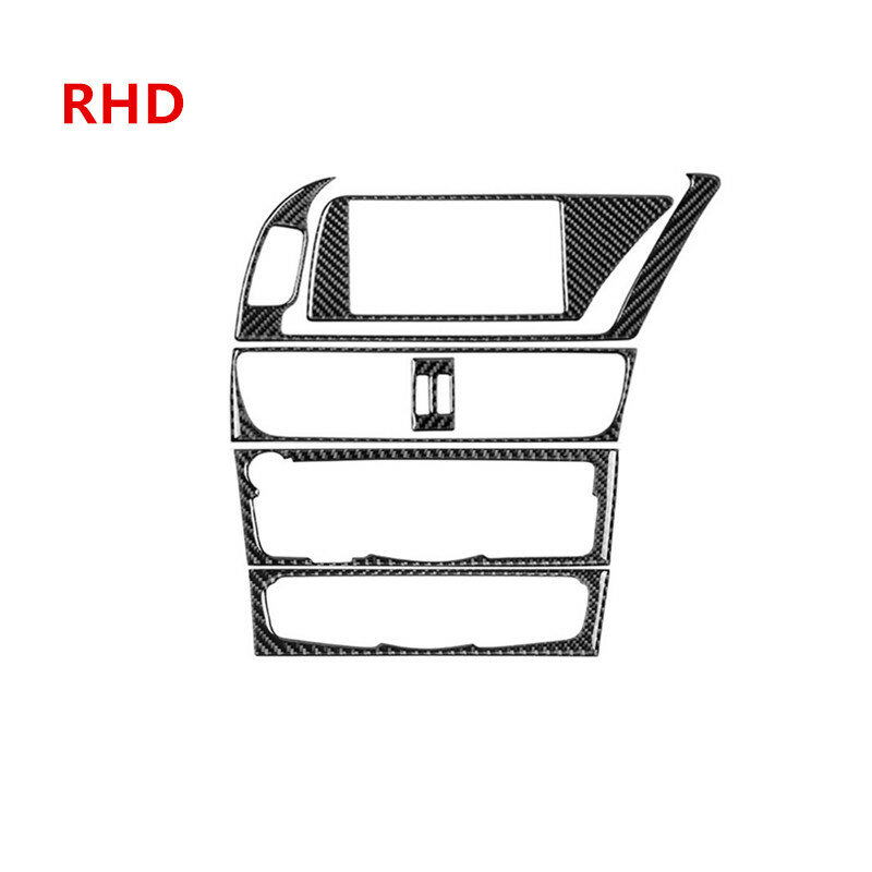 Car Styling Console navigazione AC cornice decorazione copertura CD pannello Trim Auto adesivo in fibra di carbonio per Audi A4 B8 A5 S5 S4 RHD LHD