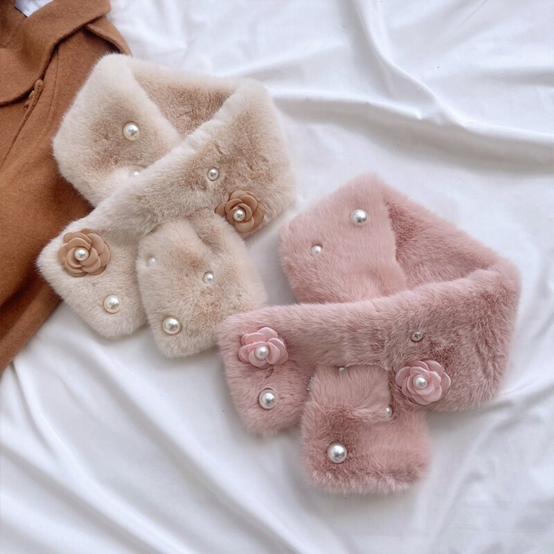 Soft and Skin Friendly Thick Warm Plush Scarf Breathable Windproof Protection Fake Collar Bib Plush Warm