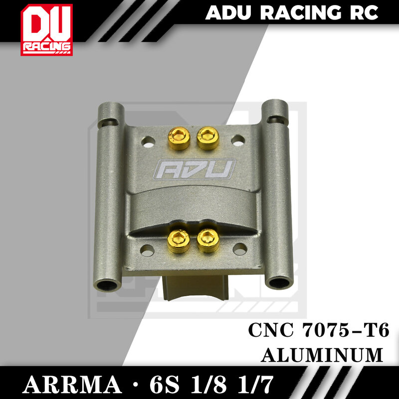 ADU Racing CENTER DIFF GEAR COVER CNC 7075 T6, алюминий для ARRMA 6S 1/8 и 1/7 EXB