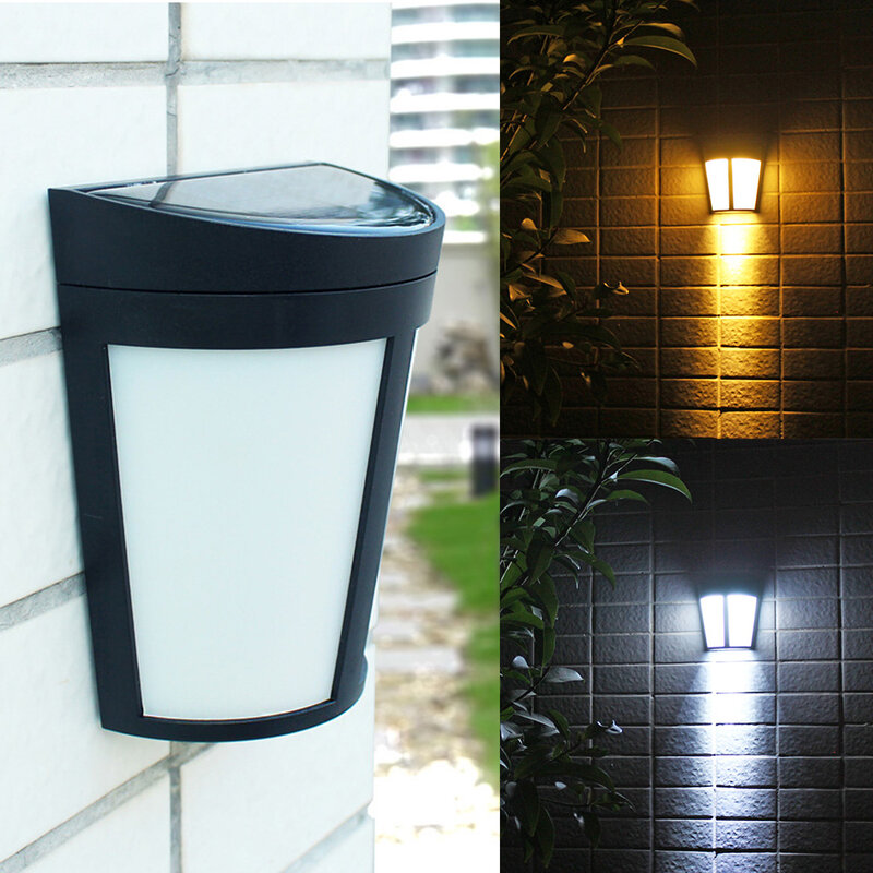 Outdoor Gate Home Patio Courtyard Garden Decor Led Wall Mounted Pathway Waterproof Fence Solar Light