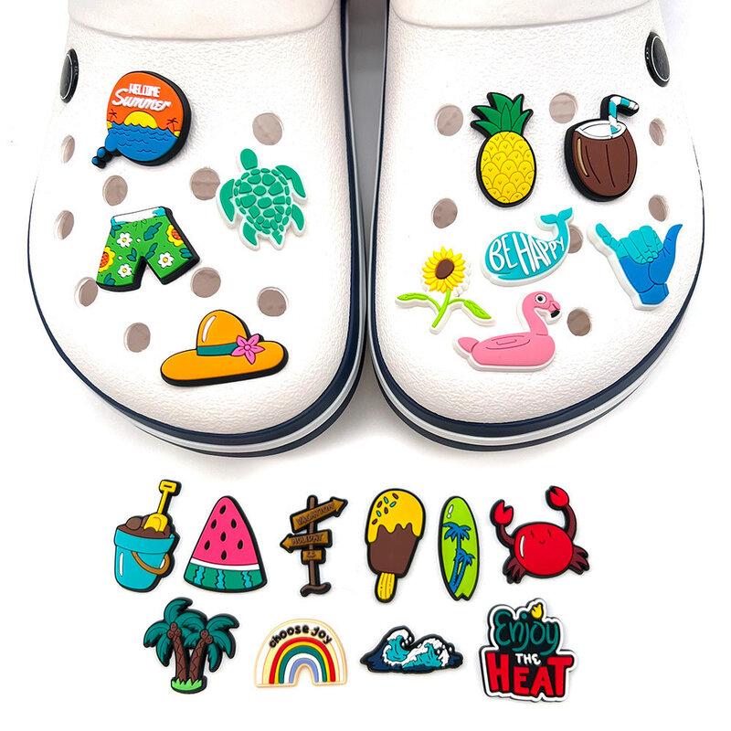 New Arrivals Summer Beach Turtle Shoe Charms for Croc Accessories Shoe Decorations Sandals Pins Kids Women Favor Gift